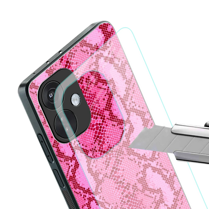 Pink Serpent stylish phone case for oneplus nord ce 3 | glossy glass and slim fit