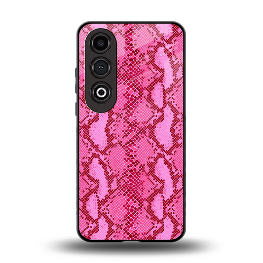 Pink Serpent back phone cover | glass case for oneplus nord ce 4