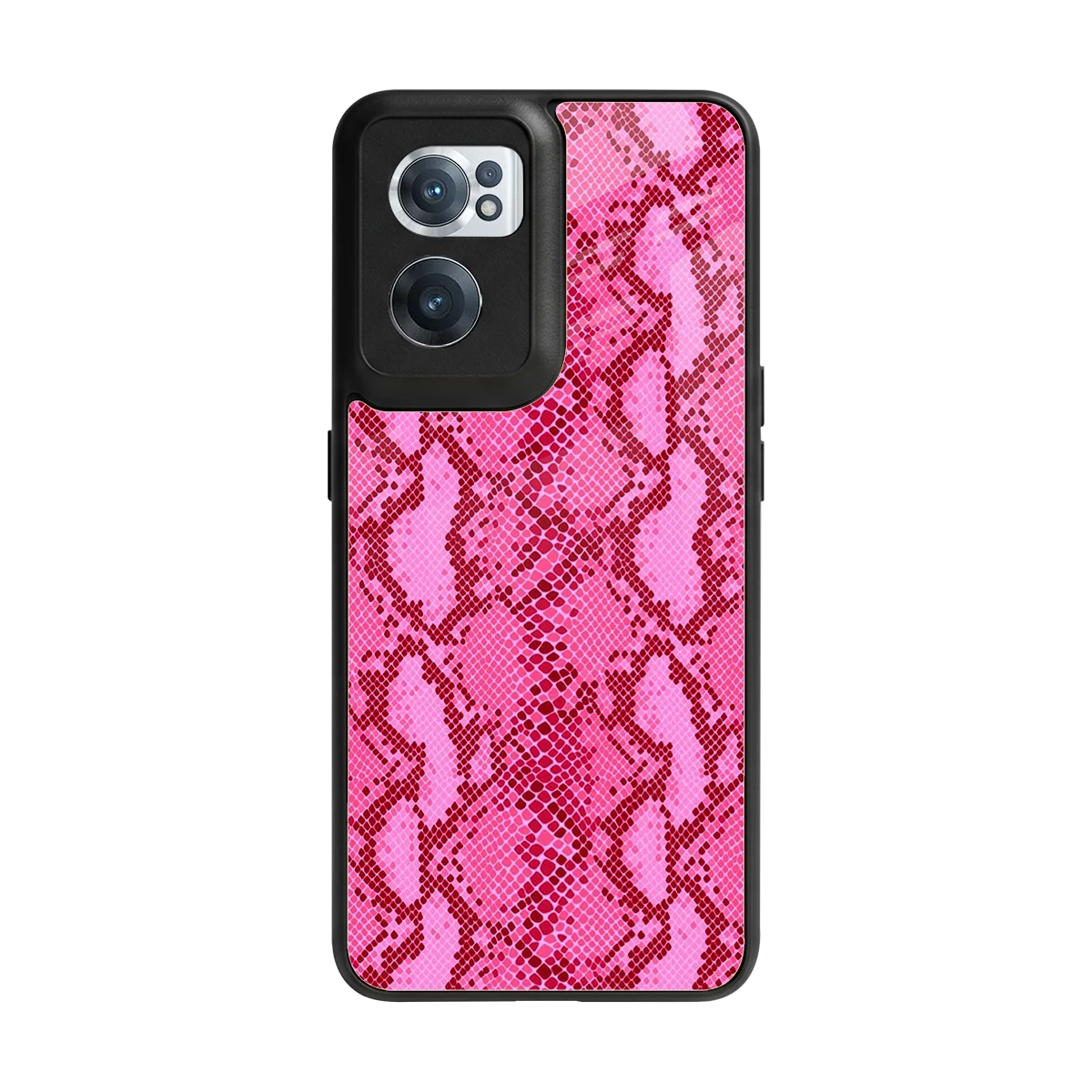Pink Serpent back phone cover | glass case for oneplus nord ce 2