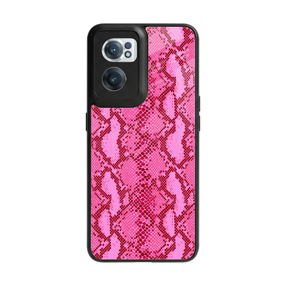 Pink Serpent back phone cover | glass case for oneplus nord ce 2