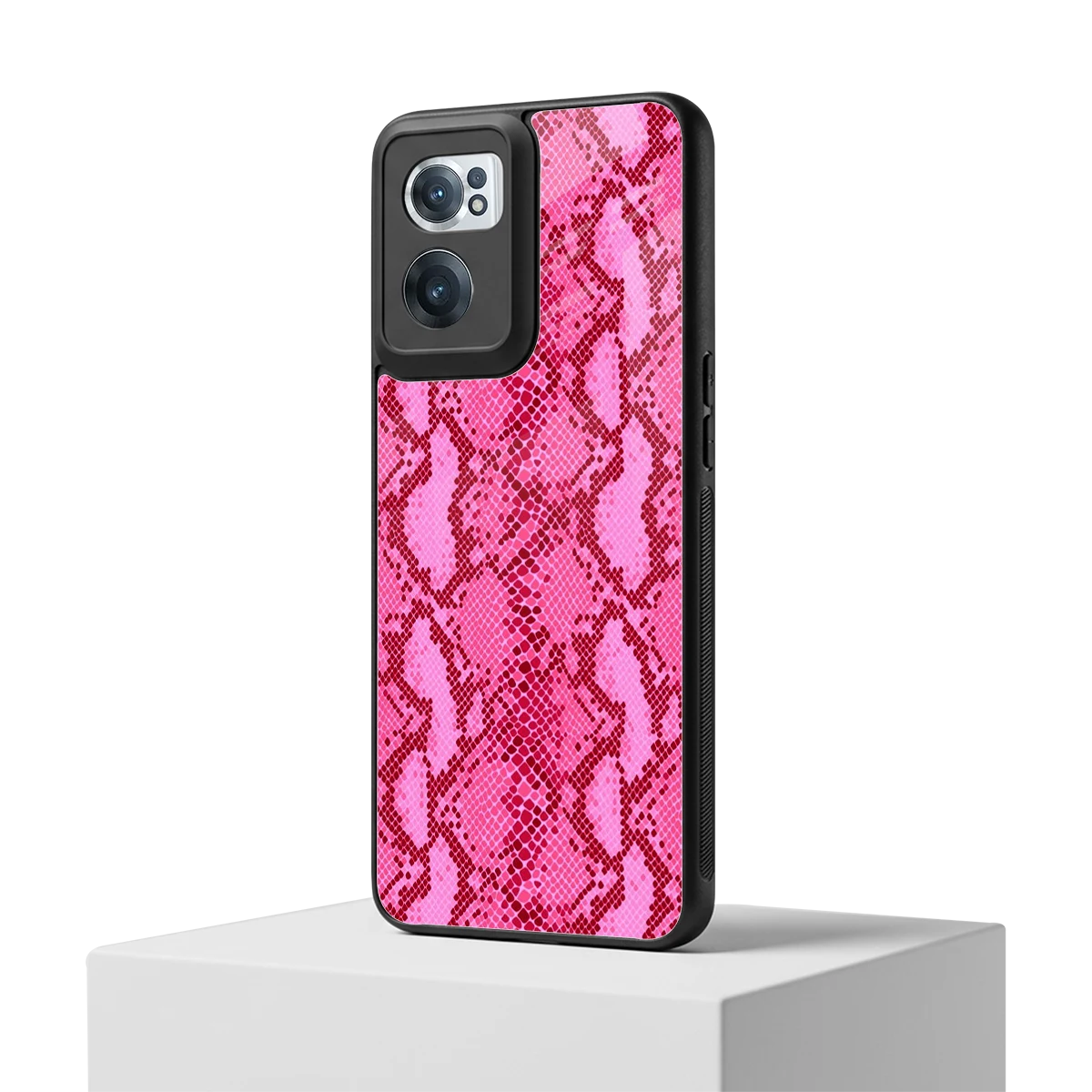 Pink Serpent oneplus nord ce 2 mobile cover | shockproof glass phone case