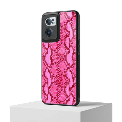 Pink Serpent oneplus nord ce 2 mobile cover | shockproof glass phone case