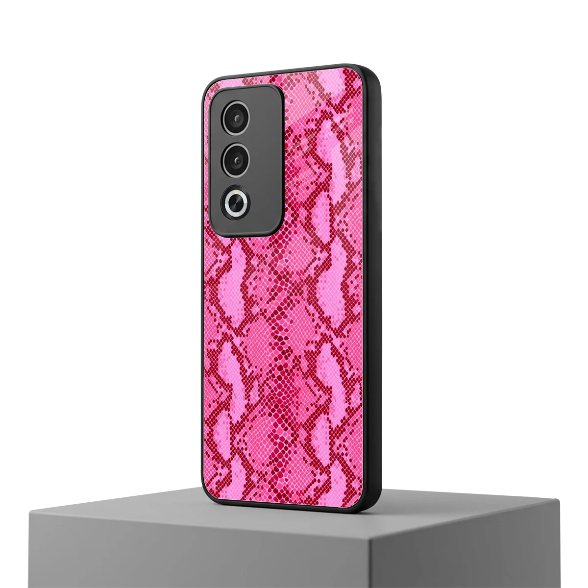 Pink Serpent oppo a3 pro mobile cover | shockproof glass phone case