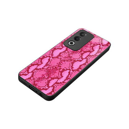 Pink Serpent stylish phone case for oppo a3 pro | glossy glass and slim fit