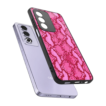 Pink Serpent sleek oppo a3 pro cover with tempered glass back and TPU edges
