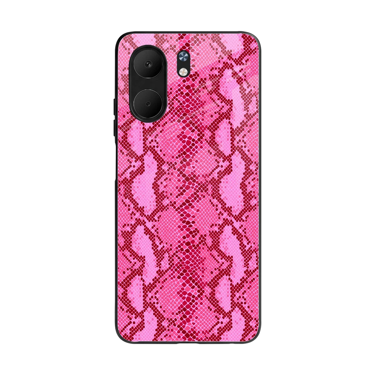 Pink Serpent back phone cover | glass case for oppo a5x 5g