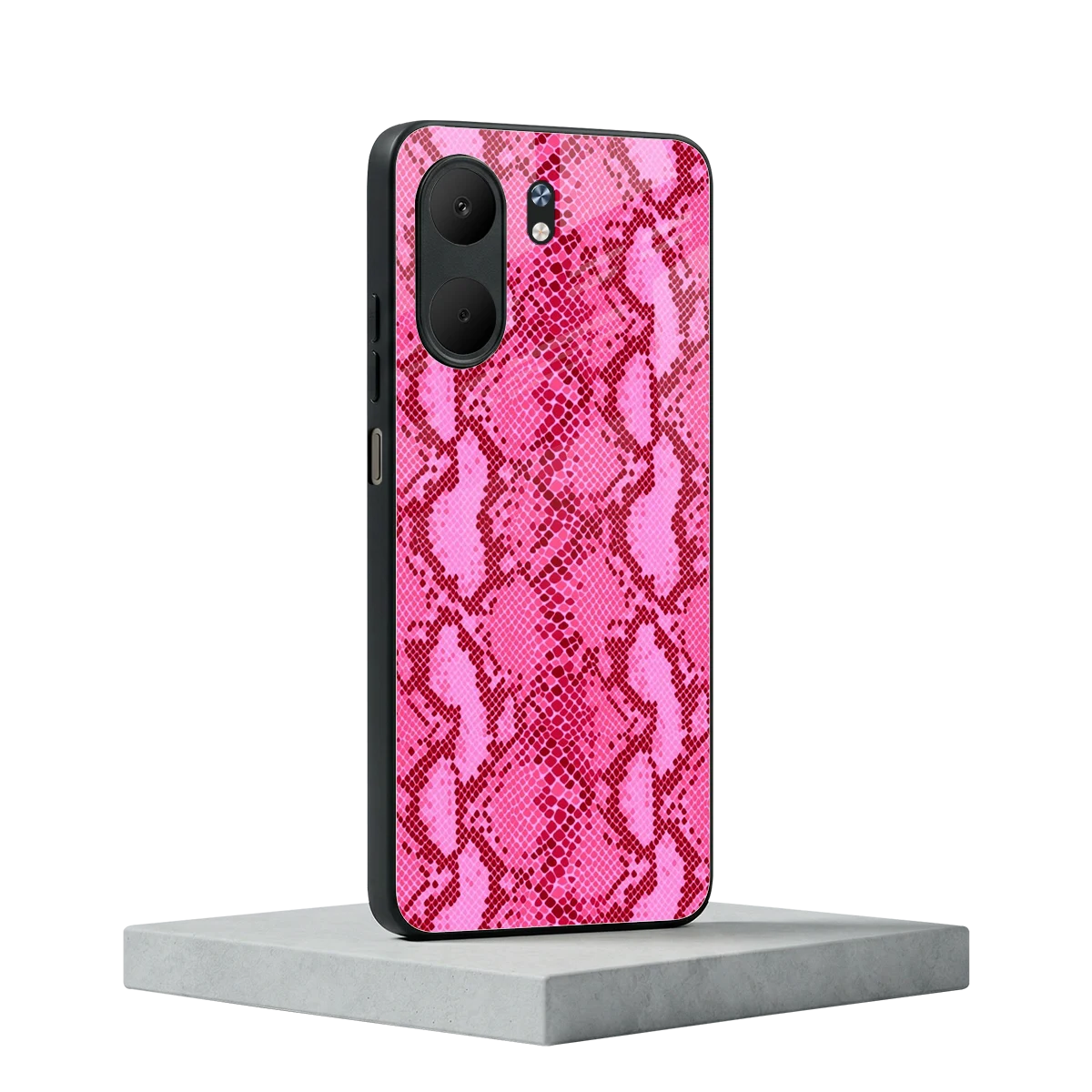 Pink Serpent oppo a5x 5g mobile cover | shockproof glass phone case