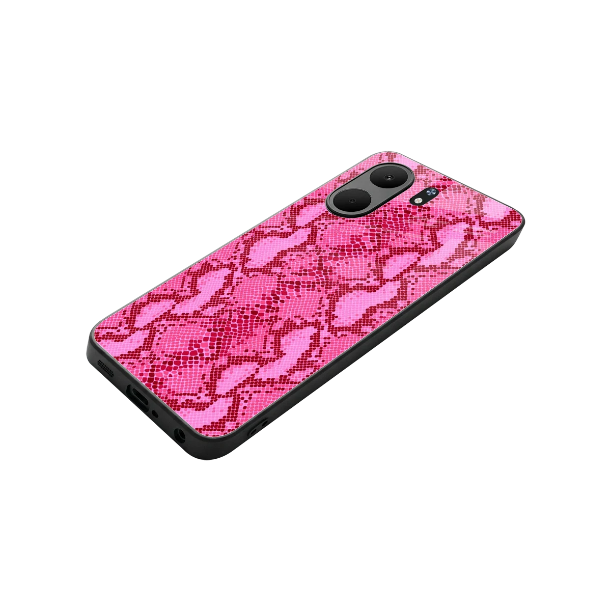 Pink Serpent stylish phone case for oppo a5x 5g | glossy glass and slim fit