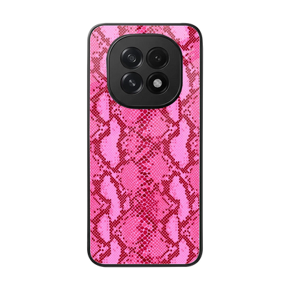 Pink Serpent back phone cover | glass case for oppo f29 5g