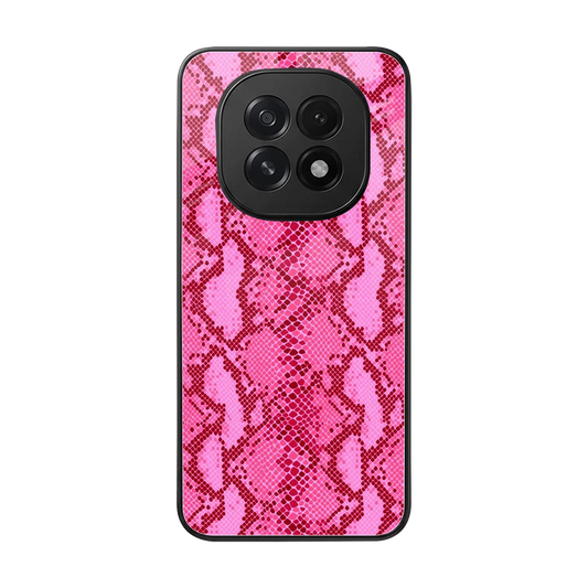 Pink Serpent back phone cover | glass case for oppo f29 5g
