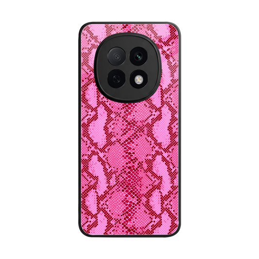 Pink Serpent back phone cover | glass case for oppo f29 pro 5g