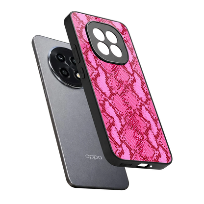 Pink Serpent sleek oppo f29 pro 5g cover with tempered glass back and TPU edges