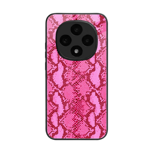 Pink Serpent back phone cover | glass case for oppo f31 pro 5g