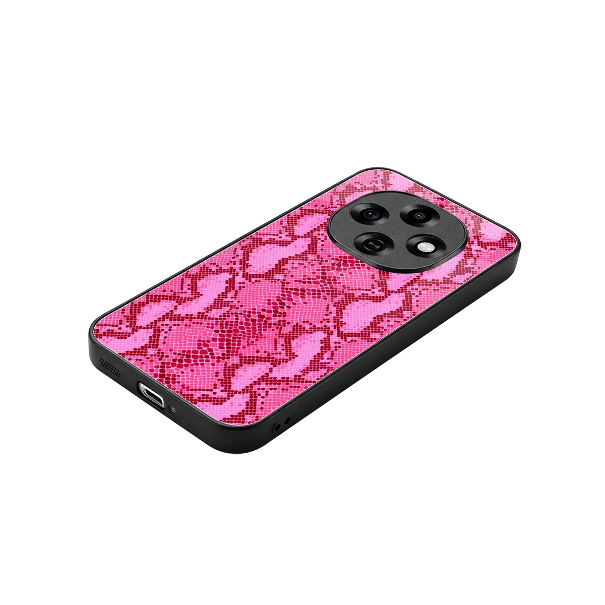 Pink Serpent stylish phone case for oppo f31 pro 5g | glossy glass and slim fit