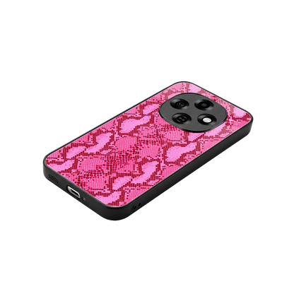 Pink Serpent stylish phone case for oppo f31 pro 5g | glossy glass and slim fit