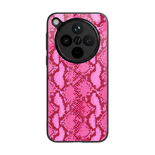 Pink Serpent back phone cover | glass case for oppo find x8