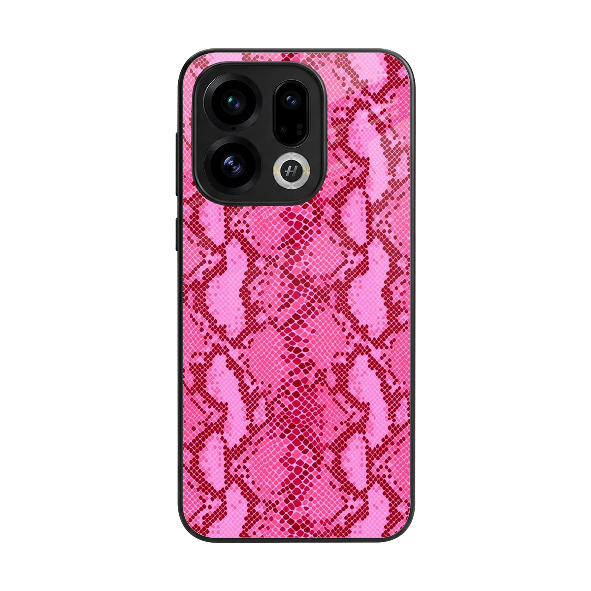 Pink Serpent back phone cover | glass case for oppo find x9
