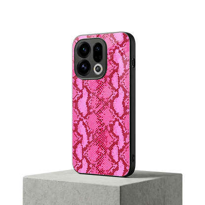 Pink Serpent oppo find x9 mobile cover | shockproof glass phone case
