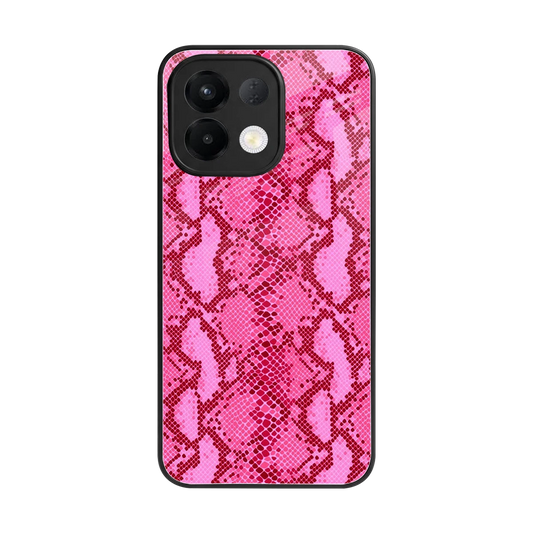 Pink Serpent back phone cover | glass case for oppo k13 5g