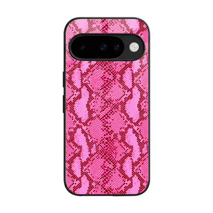 Pink Serpent back phone cover | glass case for google pixel 10