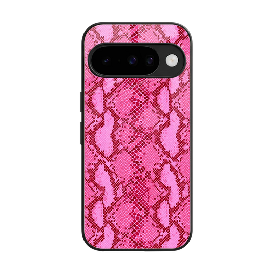 Pink Serpent back phone cover | glass case for google pixel 10