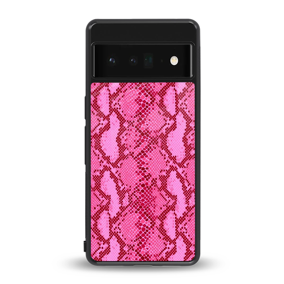 Pink Serpent back phone cover | glass case for google pixel 6 pro