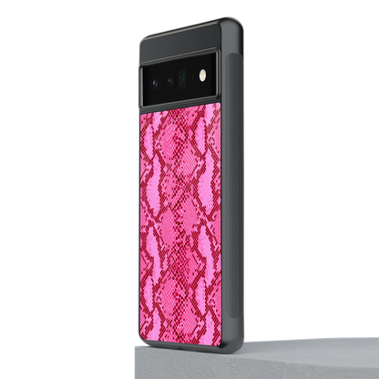 Pink Serpent stylish phone case for google pixel 6 pro | glossy glass and slim fit