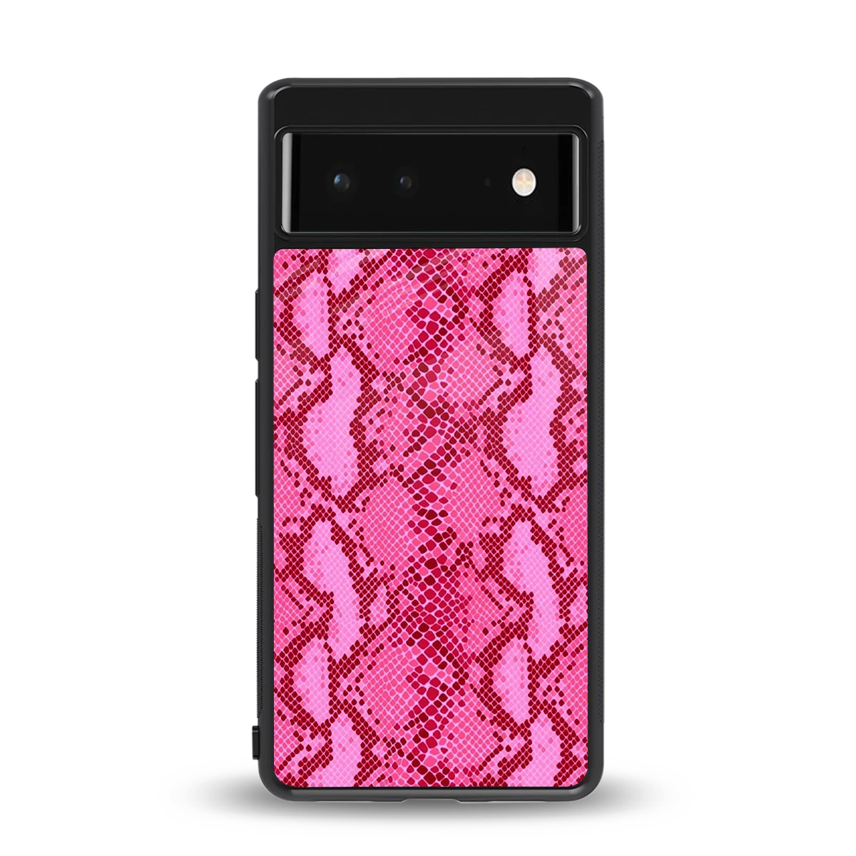 Pink Serpent back phone cover | glass case for google pixel 6