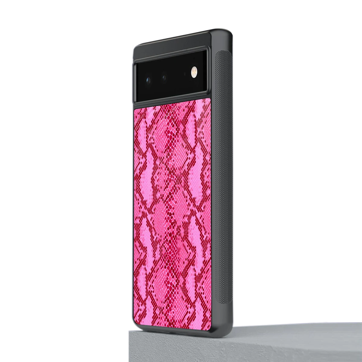 Pink Serpent stylish phone case for google pixel 6 | glossy glass and slim fit