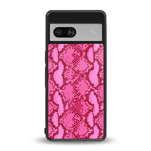 Pink Serpent back phone cover | glass case for google pixel 7a