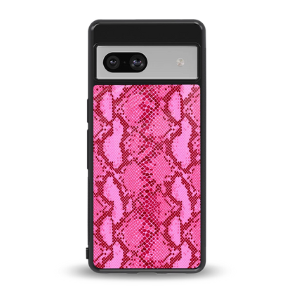 Pink Serpent back phone cover | glass case for google pixel 7