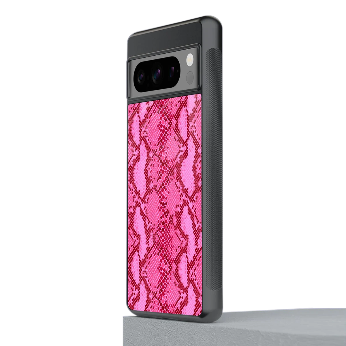 Pink Serpent stylish phone case for google pixel 8 pro | glossy glass and slim fit