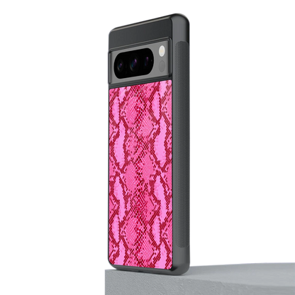 Pink Serpent stylish phone case for google pixel 8 pro | glossy glass and slim fit