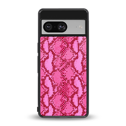 Pink Serpent back phone cover | glass case for google pixel 8