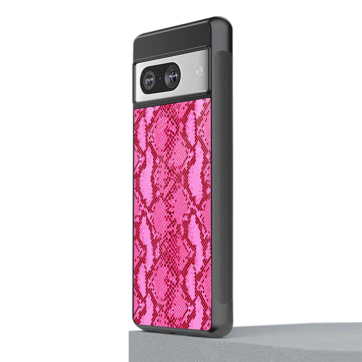 Pink Serpent stylish phone case for google pixel 8 | glossy glass and slim fit