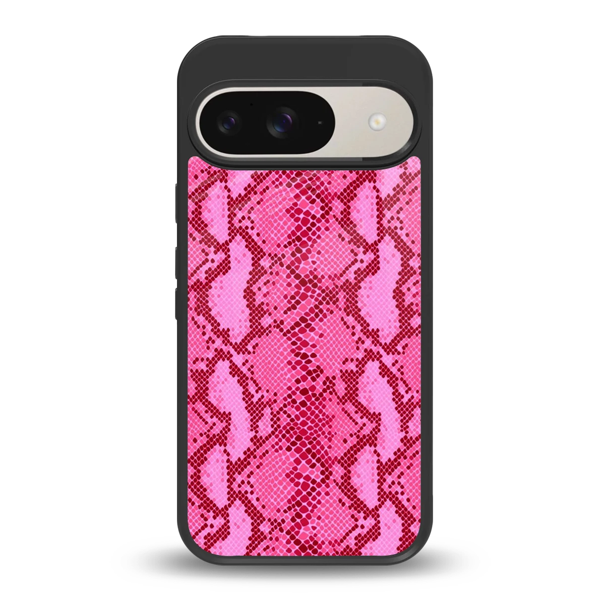 Pink Serpent back phone cover | glass case for google pixel 9