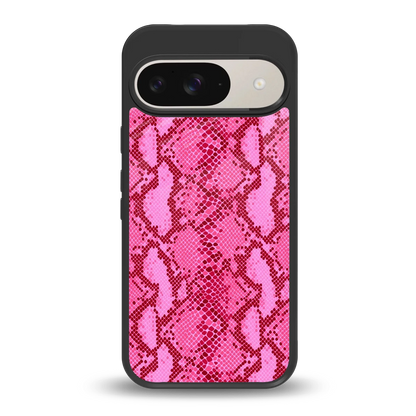 Pink Serpent back phone cover | glass case for google pixel 9