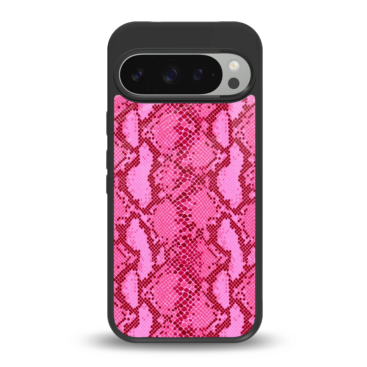 Pink Serpent back phone cover | glass case for google pixel 9 pro