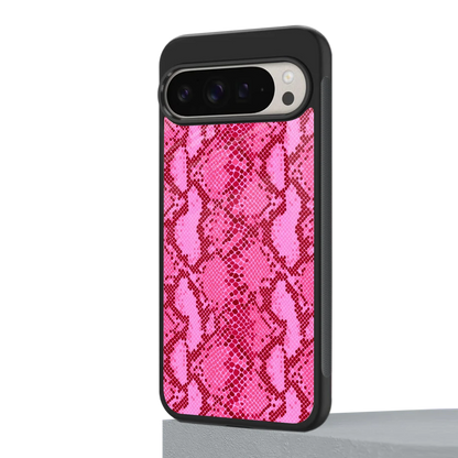 Pink Serpent google pixel 9 pro mobile cover | shockproof glass phone case