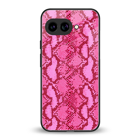 Pink Serpent back phone cover | glass case for google pixel 9a