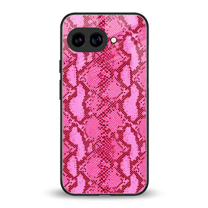 Pink Serpent back phone cover | glass case for google pixel 10a