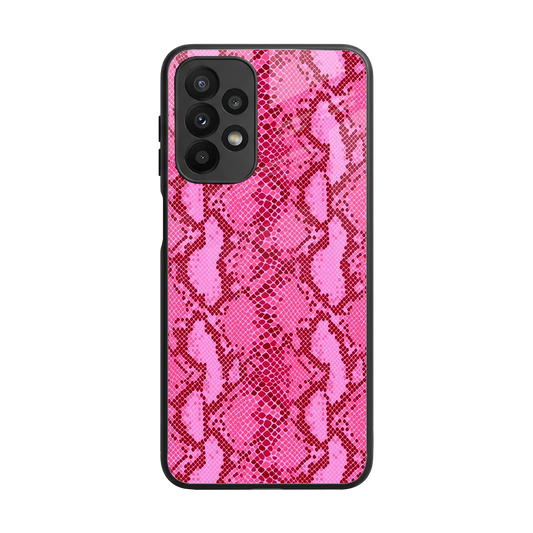 Pink Serpent back phone cover | glass case for samsung galaxy a23