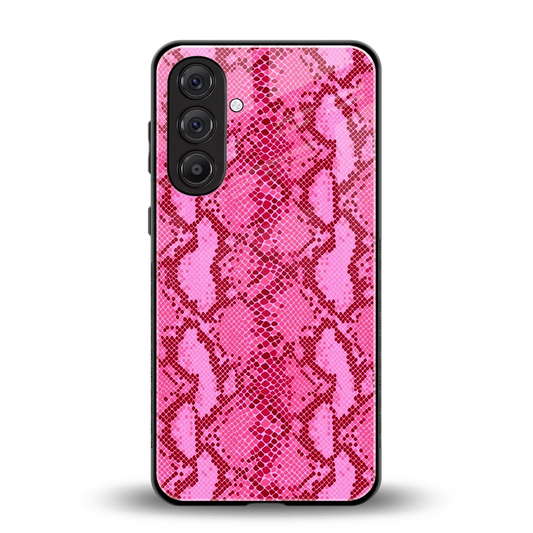 Pink Serpent back phone cover | glass case for samsung galaxy m36 5g