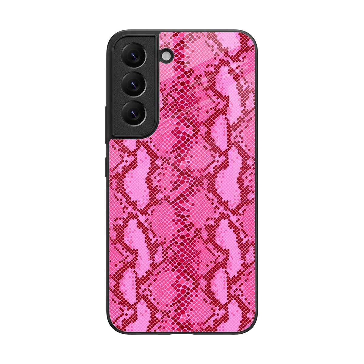 Pink Serpent back phone cover | glass case for samsung galaxy s22