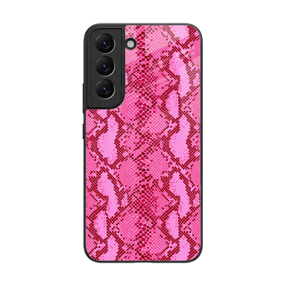 Pink Serpent back phone cover | glass case for samsung galaxy s22
