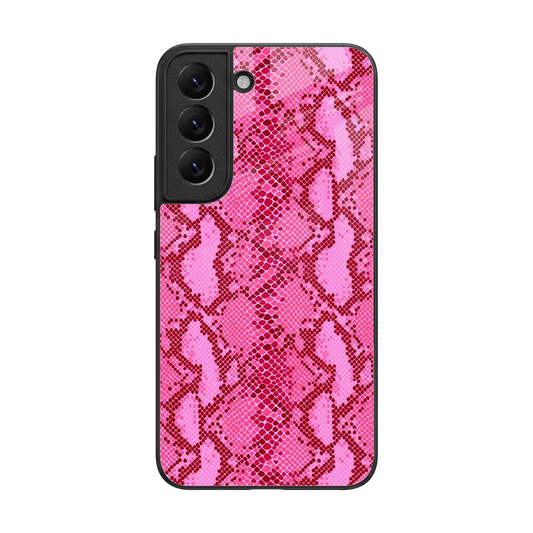Pink Serpent back phone cover | glass case for samsung galaxy s22