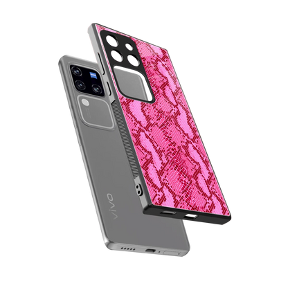 Pink Serpent sleekvivo v30 pro cover with tempered glass back and TPU edges