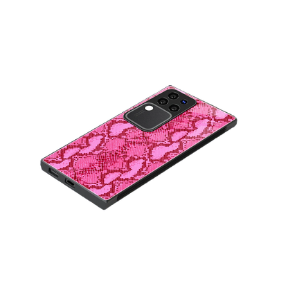 Pink Serpent stylish phone case forvivo v30 pro | glossy glass and slim fit