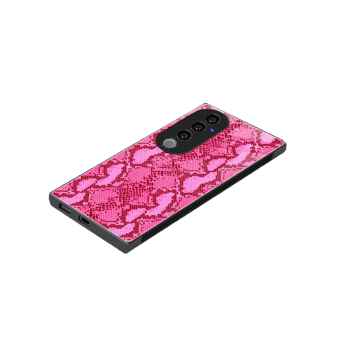 Pink Serpent stylish phone case for vivo v40 pro | glossy glass and slim fit