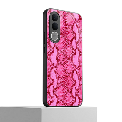 Pink Serpent vivo v70 fe mobile cover | shockproof glass phone case